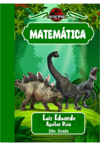 Dinosaurios Verde Portada Matematica